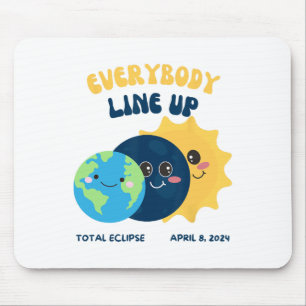 Lehrer Solar Eclipse 8. April 2024 Niedlich Earth  Mousepad