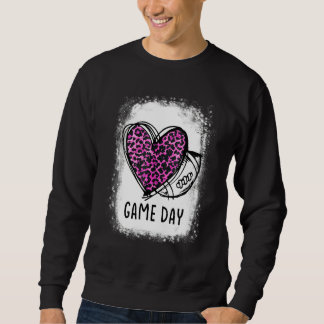 Lehrer-Spaß-Spieltag mit rosa Leopard-Herz-Fußball Sweatshirt