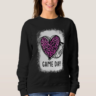 Lehrer-Spaß-Spieltag mit rosa Leopard-Herz-Fußball Sweatshirt