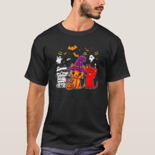 Lehrer-Squad Retro Halloween Boo Katze T-Shirt