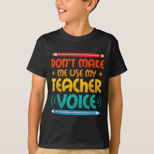 Lehrer Stimme Teacherlife Grundschullehrer T-Shirt