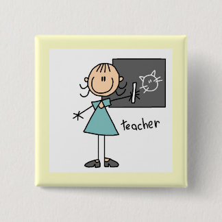 Lehrer-Strichmännchen Button
