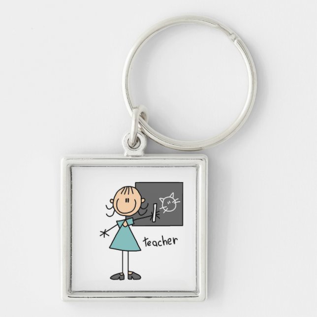 Lehrer-Strichmännchen Schlüsselanhänger (Vorne)