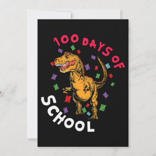 Lehrer Student 100. Tag Dinosaurier 100 Tage nach  Einladung