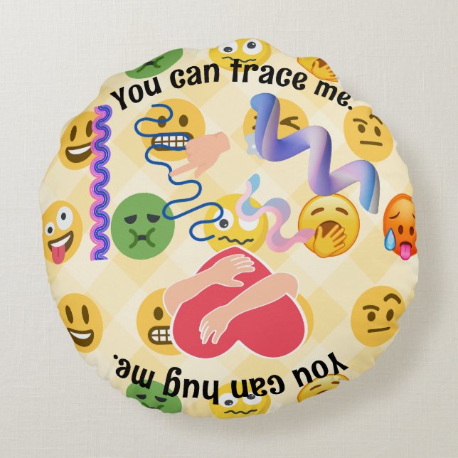 Lehrer Student Calm Down Corner Spurensuche getrof Rundes Kissen (Rückseite)