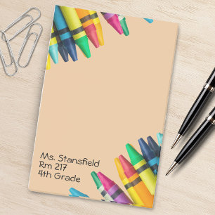 Lehrer Student Crayon Grundschule Klassenzimmer Post-it Klebezettel