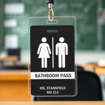 Lehrer Student Schule Restroom Bad Pass