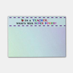 Lehrer-Super-Power Post-it Klebezettel
