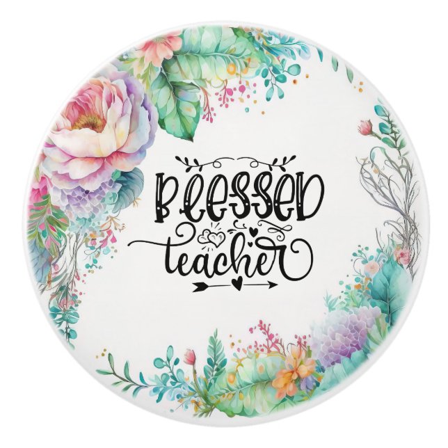 Lehrer Superhelden Keramik Pull Keramikknauf (Vorderseite)