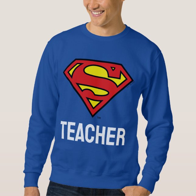Lehrer Superman S-Shield | Superman-Logo Sweatshirt (Vorderseite)
