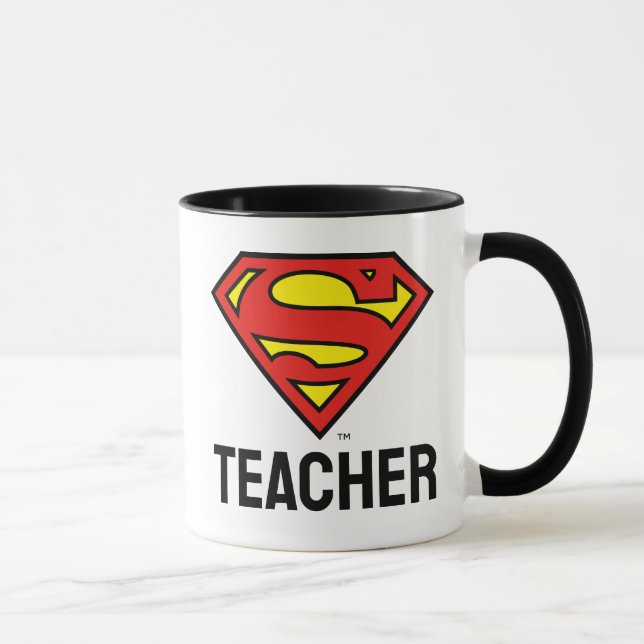 Lehrer Superman S-Shield | Superman-Logo Tasse (Rechts)