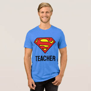 Lehrer Superman S-Shield Superman-Logo Tri-Blend Shirt