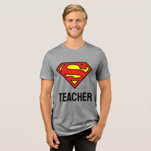 Lehrer Superman S-Shield   Superman-Logo Tri-Blend Shirt