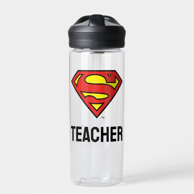 Lehrer Superman S-Shield | Superman-Logo Trinkflasche (Vorderseite)