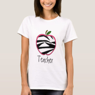Lehrer-T-Shirt - Zebra-Druck Apple T-Shirt