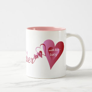 Lehrer-Tasse des Valentines Tages Zweifarbige Tasse