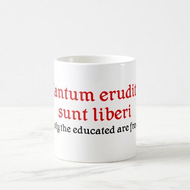 Lehrer-Tasse mit lateinischer Phrase Tasse (Mittel)