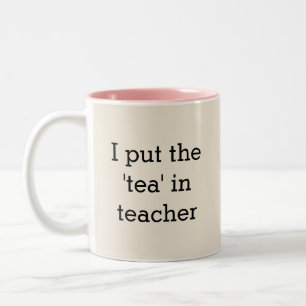 Lehrer Tee Liebhaber Creme Personalisierte Neuheit Zweifarbige Tasse