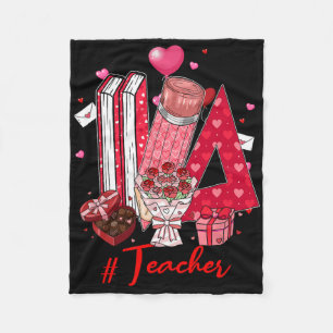 Lehrer-Tools Herzen Blumen Valentinstag-Witz Fleecedecke