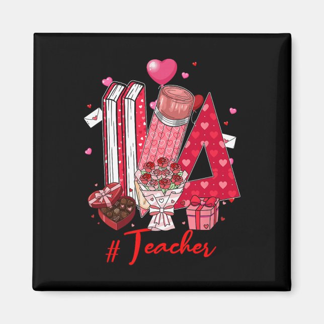 Lehrer-Tools Herzen Blumen Valentinstag-Witz  Magnet (Vorne)