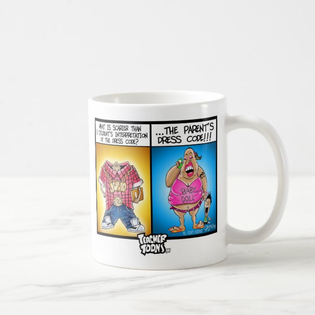 Lehrer Toons Kleidercode-Tasse Tasse (Rechts)