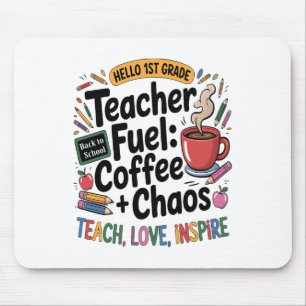 Lehrer-Treibstoff-Kaffechaos Zurück zur Schule 1.  Mousepad