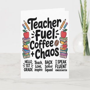 Lehrer-Treibstoff-Kaffee-Chaos Lustiger Ck Zur Sch Karte