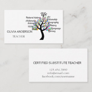 Lehrer   Tutor White Business Cards Visitenkarte