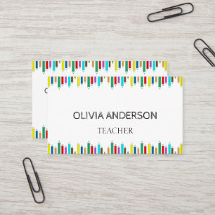 Lehrer   Tutor White Business Cards Visitenkarte