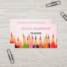 Lehrer | Tutor White Business Cards Visitenkarte