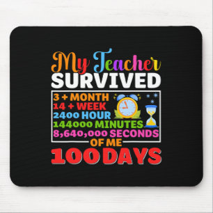 Lehrer überleben 100 Tage Spaß 100 Tage Scho Mousepad