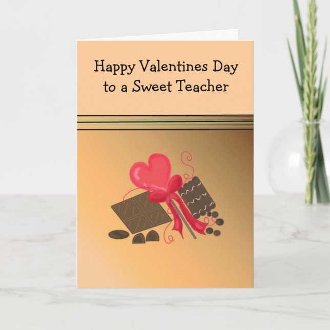 Lehrer Valentinstag Design Feiertagskarte (Vorderseite)