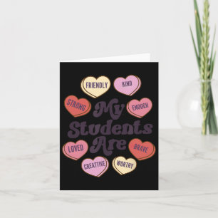 Lehrer Valentinstag Positive Affirmative Heart Karte