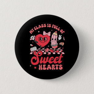 Lehrer Valentinstag-Shirt Meine Klasse Ist Voller Button