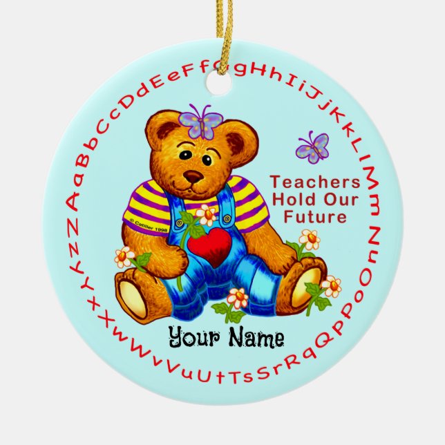 Lehrer veranstalten zukünftige Keramik Ornament (Vorne)