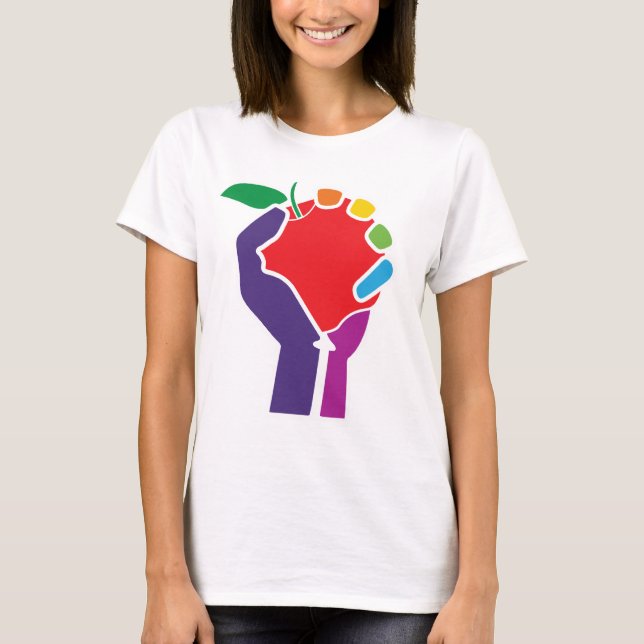 Lehrer vereinigten Regenbogen T-Shirt (Vorderseite)