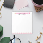 Lehrer verschenken Illustrierten rosa Stift Notizblock<br><div class="desc">Mein Lehrer Gift Custom Illustriert Gray Stift Notepad ist ein großartiges Geschenk für Ihren Lieblings-Lehrer. Personalisieren Sie mit einem Namen für ein einzigartiges Geschenk. Lehrer beachten Pads machen großartigen Urlaub oder Ende des Jahres Geschenke. Design zeigt meine eigene Abbildung eines Bleistifts. Weitere Farboptionen sind verfügbar.</div>