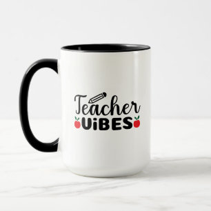 Lehrer Vibes Wordart Tasse