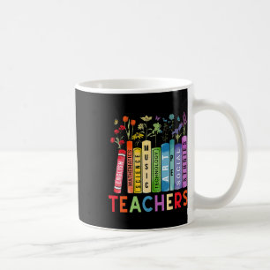 Lehrer Vintage-Blumen-Bücher Themen Zurück zur Sch Kaffeetasse