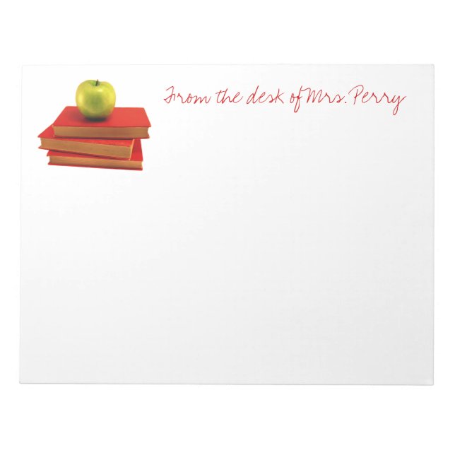 Lehrer vom Schreibtisch Notizblock (Vorderseite)