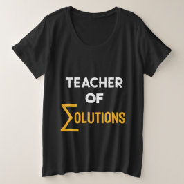 Lehrer von Alkolution Algebra Math Teacher Große Größe T-Shirt