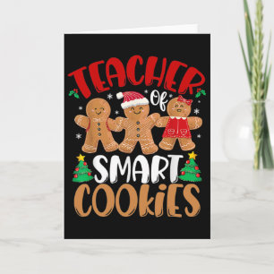 Lehrer von intelligenten Keksen Lebkuchen Weihnach Karte