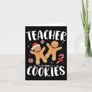 Lehrer von intelligenten Keksen Lebkuchen Weihnach Karte