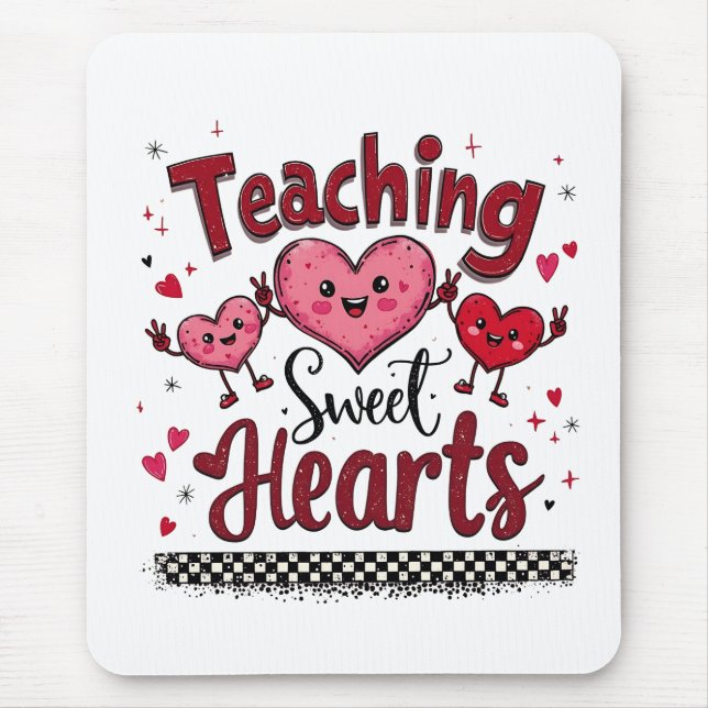 Lehrer von Sweet Hearts Funny Valentine Mousepad (Vorne)