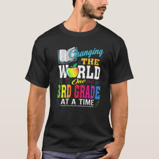 Lehrer wechseln Welt ein 3D-Grader zu einer Zeit C T-Shirt