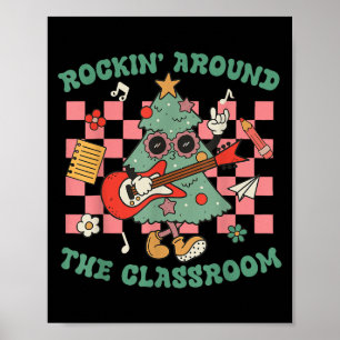 Lehrer Weihnachten Rockt Um Den Klassenraum Männer Poster