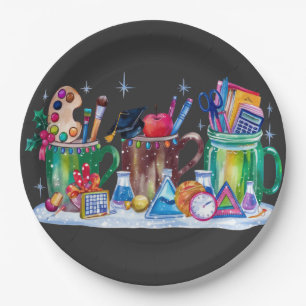 Lehrer Weihnachten Tasse Frohe Lehrer Pappteller