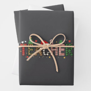 Lehrer Weihnachtsalphabet Lehrer Geschenk Schüler  Geschenkpapier Set