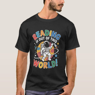 Lehrer Weltraum Lesen Astronaut Weltraum Buchliebh T-Shirt