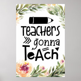 Lehrer werden Plakat lehren